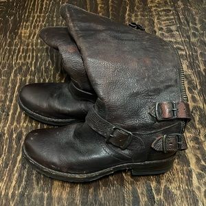 Genuine Frye Veronica Back Zip Moto Boots 6.5